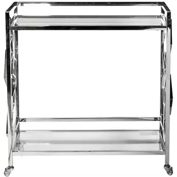 Журнальный стол Garda Decor GY-CRT8164 (Серебро/Прозрачный)