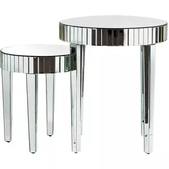 Журнальный стол Garda Decor KF-13163 (Серебро,Зеркальный)