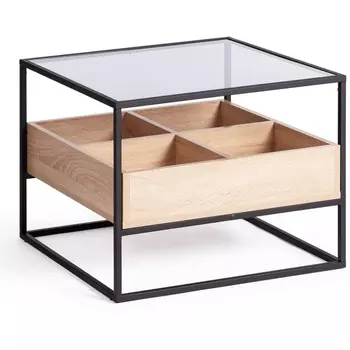 Журнальный стол Tetchair Eclipse (ЛДСП,Металл/Сонома,Черный)