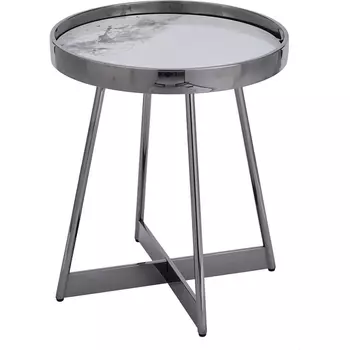 Журнальный столик Гера 50*50 см белая керамика Stool Group арт.УТ000039406