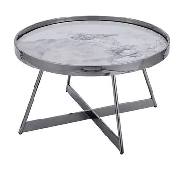 Журнальный столик Гера 80*80 см сталь тёмный хром Stool Group арт.УТ000039405