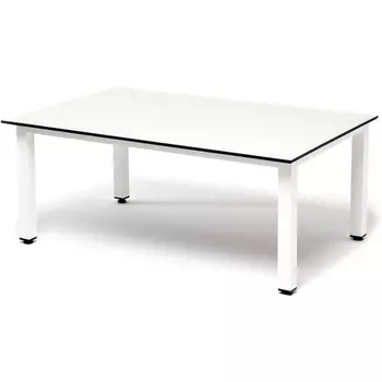 Журнальный столик из HPL 95х60, H40, каркас белый, цвет столешницы молочный 4SIS Канны RC013-95-62-W4sis