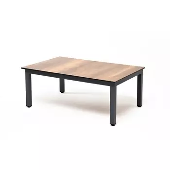 Журнальный столик Канны из HPL 90х60, H40, каркас серый (RAL7024), цвет столешницы "дуб" 4SIS арт.OAK-90-60-R7024-4sis