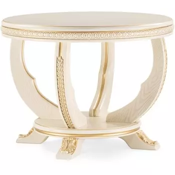 Журнальный столик Woodville Луис слоновая кость / золото 559944