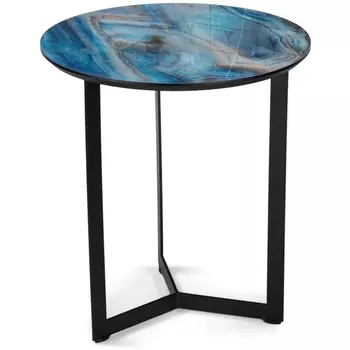 Журнальный столик Woodville Роб D-450 лазурит / черный 553554