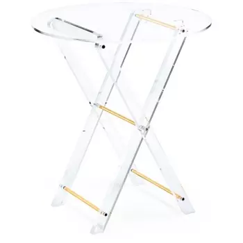 Журнальный столик Woodville складной Spirit 40x45 clear / gold 15641