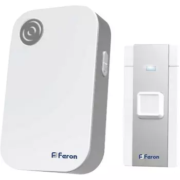 Звонок дверной беспроводной Электрический мелодий с питанием от батареек Feron E-372 23685