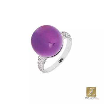 Dario&Peter Ring Gemme Amethyst Sapphires WG 56^