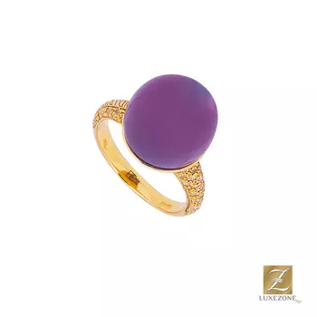 Dario&Peter Ring Gemme Amethyst Sapphires YG 58^