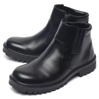 мужские сапоги натуральная кожа /натуральный мех марко