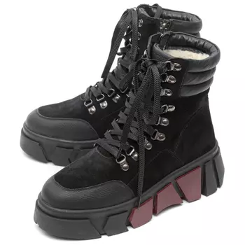 женские ботинки натуральная кожа/велюр/ шерсть corvetto