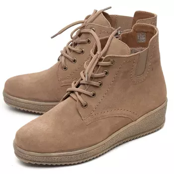 женские ботинки натуральная кожа (велюр) / шерсть марко