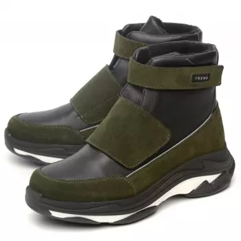 женские ботинки полуспортивные натуральная кожа + велюр / байка марко