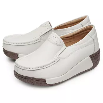 женские мокасины на танкетке натуральная кожа bnf