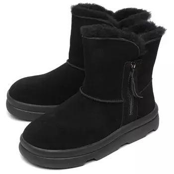 женские полусапоги натуральная кожа (велюр) / натуральный мех salamander