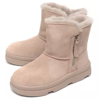 женские полусапоги натуральная кожа (велюр) / натуральный мех salamander