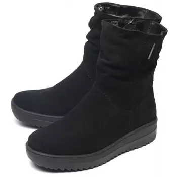 женские полусапоги натуральная кожа (велюр) / шерсть марко