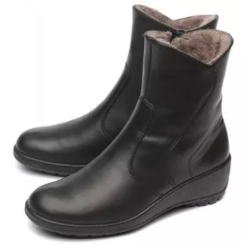 женские полусапоги натуральная кожа ворсовый трикотаж (шерсть) отико