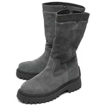 женские сапоги натуральная кожа+велюр /натуральная шерсть corvetto