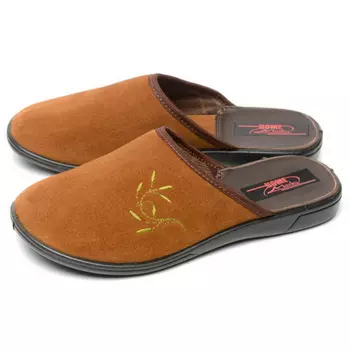 женские тапочки натуральная кожа (велюр) марко