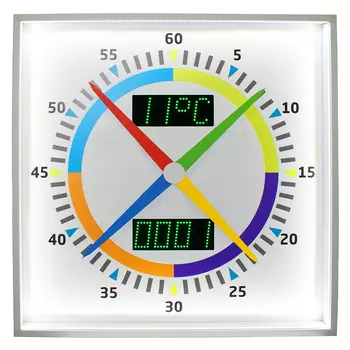 Секундомер Секундомер 4-стрелочный, с часами и термометром