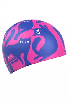 Силиконовая шапочка для плавания Cats