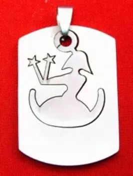 Амулет Дева, пластина (сталь+сталь)