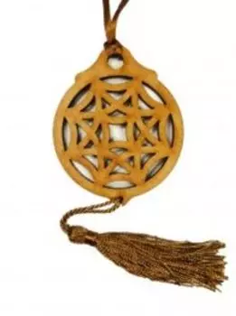 Амулет Ловец дом полная чаша, бук, 7х6 см