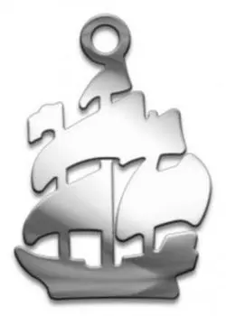 Амулет Корабль достатка, (медсталь)