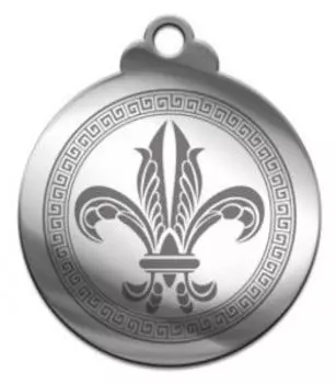 Амулет Королевская лилия, (медсталь)