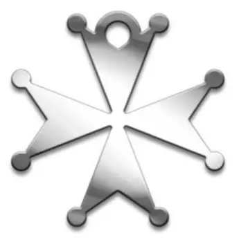 Амулет Мальтийский крест, (медсталь)