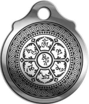 Амулет Ом мани падме хум, медицинская сталь