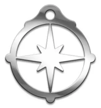 Амулет Роза ветров, (медсталь)