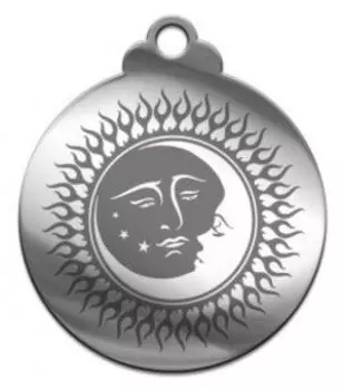 Амулет Солнце и луна, (медсталь)