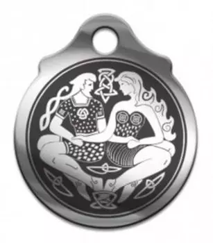 Амулет Сплетенные любовники, (медсталь)