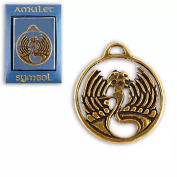 Амулет The Cult! №44 металлический «Журавль с персиком»