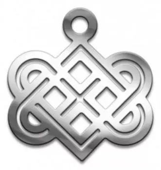 Амулет Узел бесконечной удачи, (медсталь)