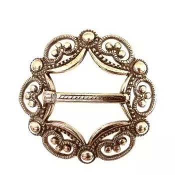 Ажурная западно-европейская фибула (латунь)