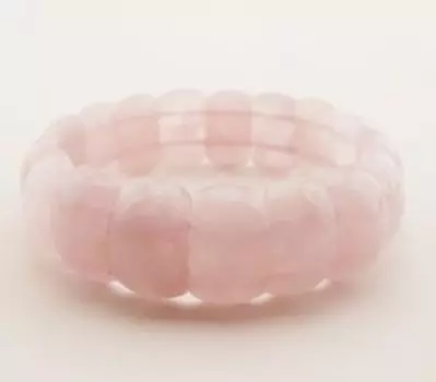 Браслет из камня большой. Кварц розовый