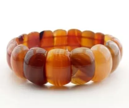 Браслет из камня большой. Сердолик