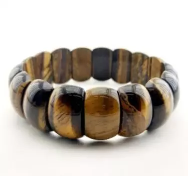 Браслет из камня большой. Тигровый глаз