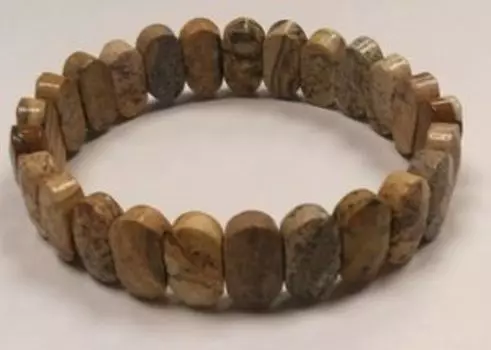 Браслет из камня. Яшма деревянная