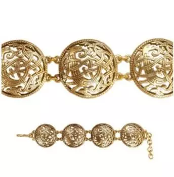 Браслет прорезной «Неведомый зверь» (латунь, D 60-70 см)