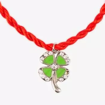 Браслет с подвеской №33 Счастливый клевер