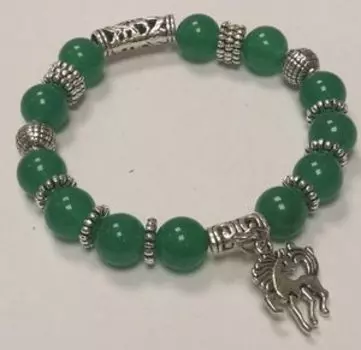 Браслет с подвеской хризопраз