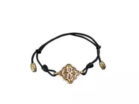 Браслет-шнурок «Клевер» № 3 (щиток 15х15 мм)