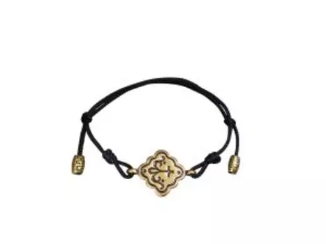 Браслет-шнурок «Процветший крест» № 2 (щиток 15х15 мм)