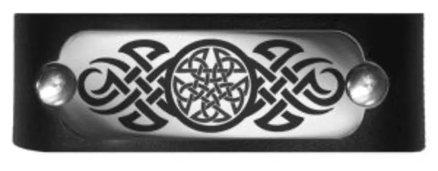 Браслет Страж, натуральная кожа, сталь, средний размер