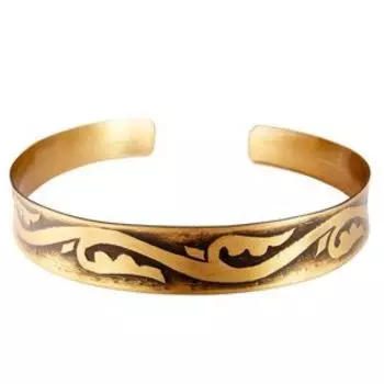 Браслет вогнутый «Благополучие» (латунь)