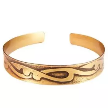 Браслет вогнутый «Добрый урожай» (латунь)